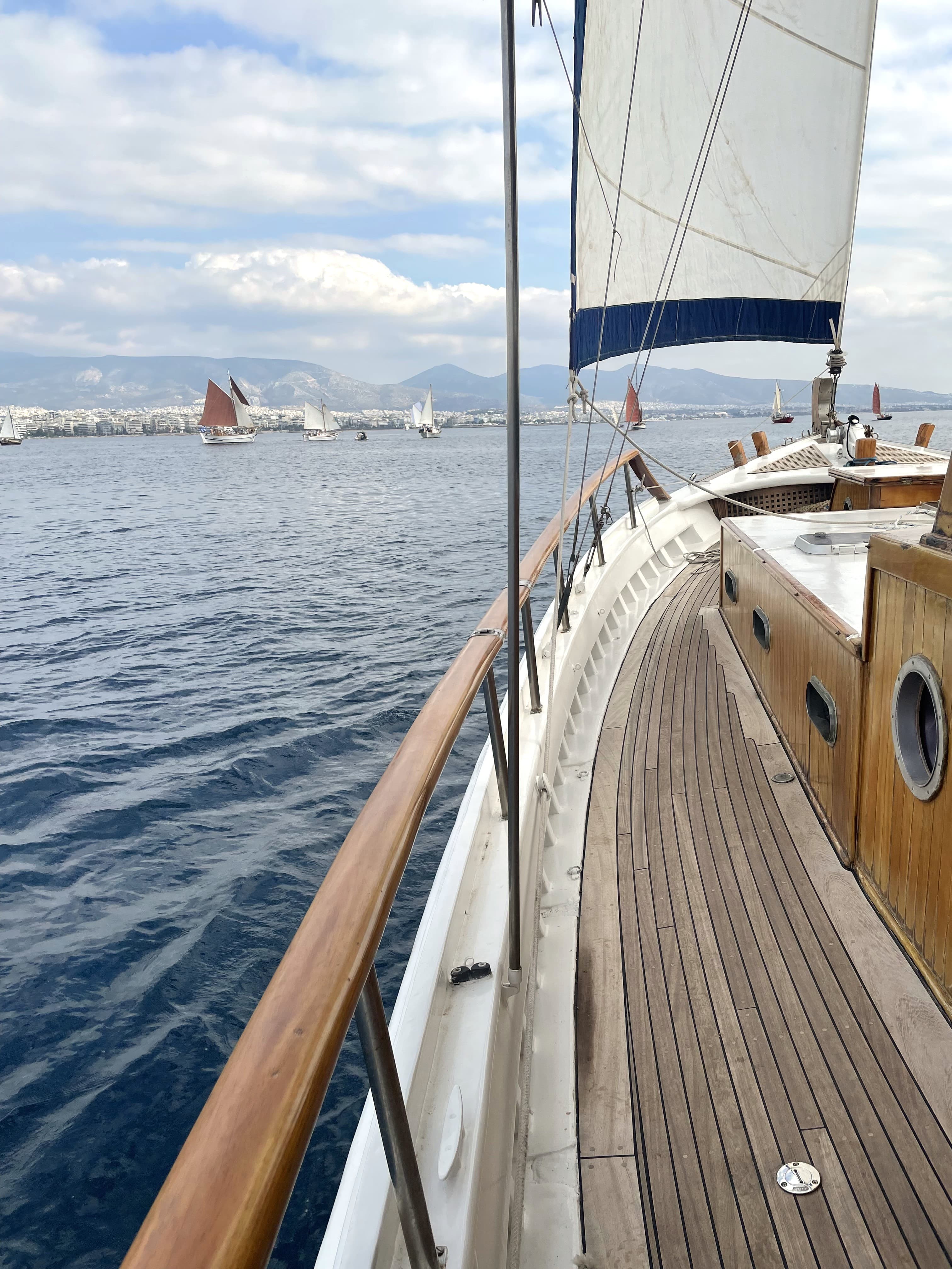 ALMYRA — traditional wooden Kaiki at Kallithea Marina